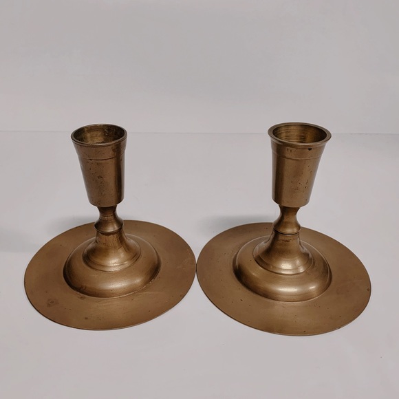 🎄Mid Century Modern Brass Candlestick Holders - Picture 3 of 11